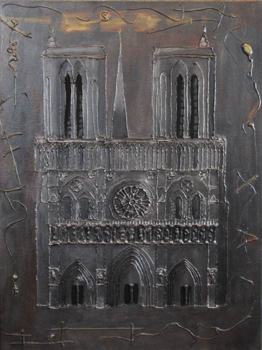 Mischtechnik - Notre Dame - Paris