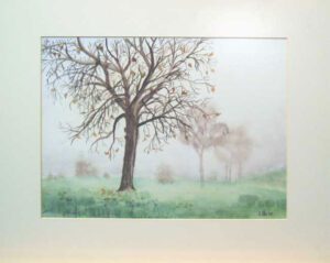 Aquarell Abendnebel