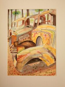 Aquarell Rostige LKW