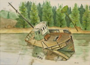 Aquarell - Wann kommt die Flut ?